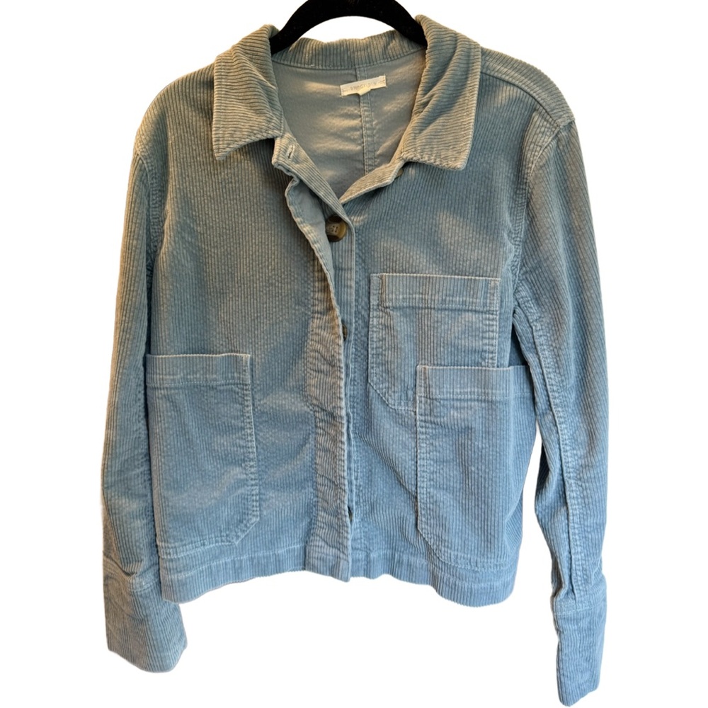 Whimsy + Row Light Blue Corduroy Jean Jacket